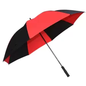 Masters Pongee Golf Umbrella (One Size) (Black/Red)