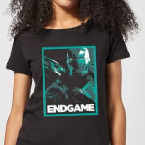 Avengers Endgame War Machine Poster Womens T-Shirt - Black - 5XL