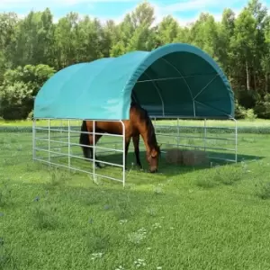 Livestock Tent PVC 3.7x3.7 m Green - Green - Vidaxl