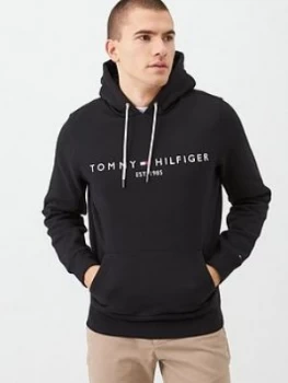 Tommy Hilfiger Core Tommy Logo Hoodie - Black Size M Men