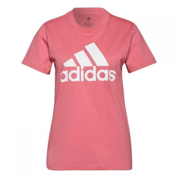 adidas LOUNGEWEAR Essentials Logo T-Shirt Womens - Rose Tone / White