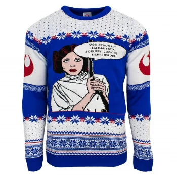 Star Wars Official Princess Leia Christmas Jumper - Multi - UK M/US S - Multi