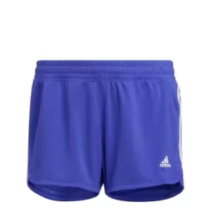 adidas Pacer 3 Stripe Knit Shorts Womens - Blue