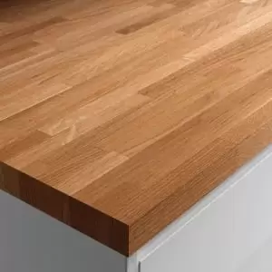 Wickes Solid Wood Worktop - Solid Oak 600mm x 26mm x 3m