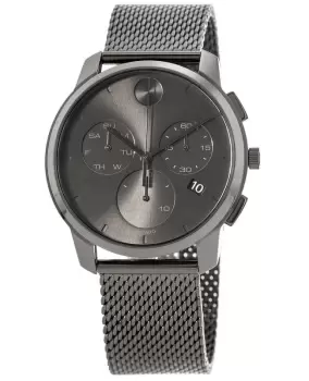 Movado Bold Thin Chronograph Grey Dial Steel Mens Watch 3600635 3600635