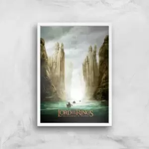 Lord Of The Rings: The Fellowship Of The Ring Giclee Art Print - A3 - White Frame