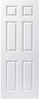 Wickes Woburn Internal White Primed Smooth 6 Panel Moulded Door - 1981 x 762mm