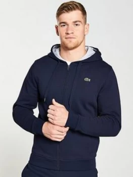 Lacoste Sport Small Logo Hoodie - Navy, Size 4, Men