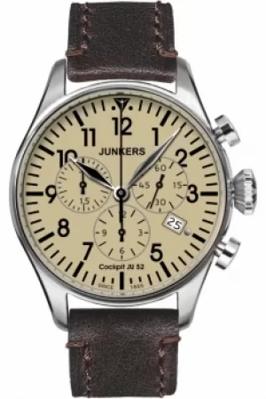 Mens Junkers Cockpit JU52 Chronograph Watch 6180-5