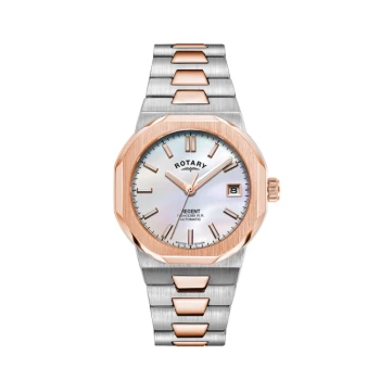 Womens Rotary LB05412-07 Regent Automatic Two Tone Steel Bracelet Wristwatch Colour - Silver