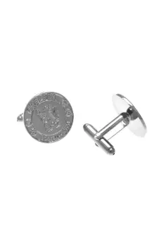 Silver Plated Crest Cufflinks