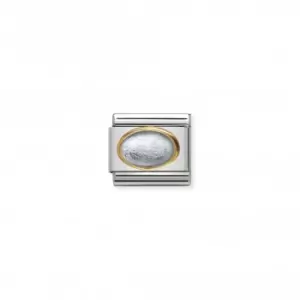 Nomination Composable Classic Double Gold Agate Drusie Silver Moon Link 030516/01