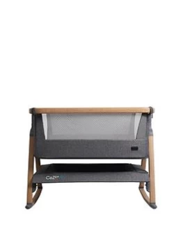 Tutti Bambini Cozee Air Bedside Crib - Oak And Charcoal