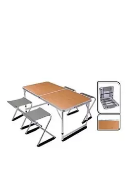 Redcliffs - Camping Table With 4 Folding Chairs Set