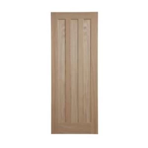 Vertical 3 panel Oak veneer Internal Door H1981mm W838mm