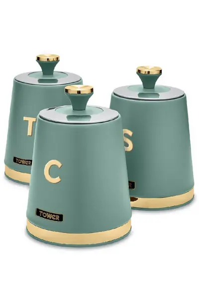 Tower Cavaletto Set of 3 Canisters Jade