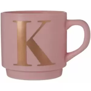 Premier Housewares Signet Pink K Letter Mug