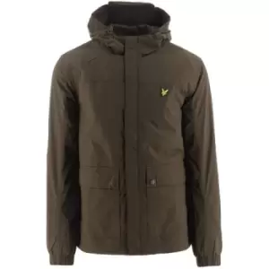 Lyle and Scott Olive Hooded Pocket Jacket