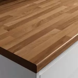 Wickes Laminate Worktop - Blocked Oak Effect 600mm x 38mm x 3m