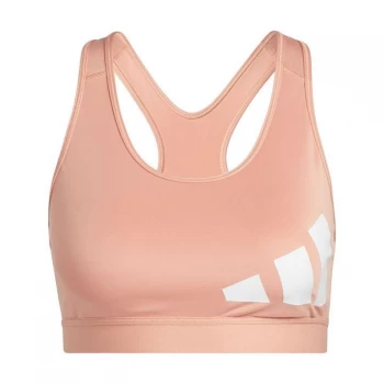 adidas Believe This Medium-Support Workout Logo Bra Women - Ambient Blush / White