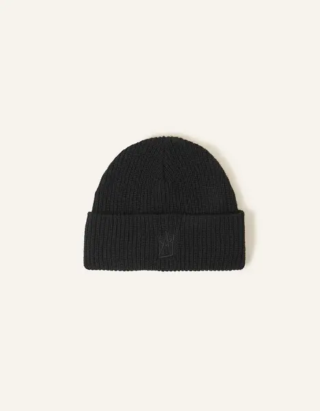 Accessorize Crown Beanie Black