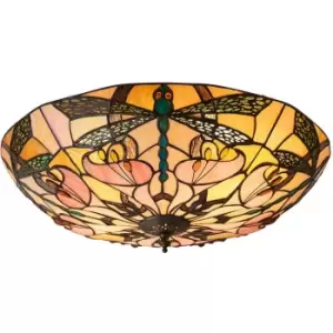 Ashton ceiling lamp, glass and metal