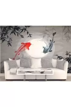 Watercolour Koi Wall Mural