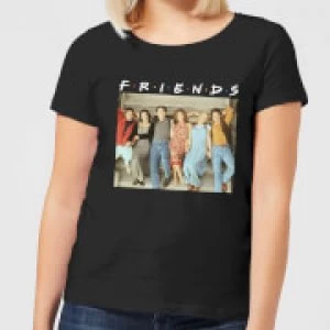 Friends Retro Character Shot Womens T-Shirt - Black