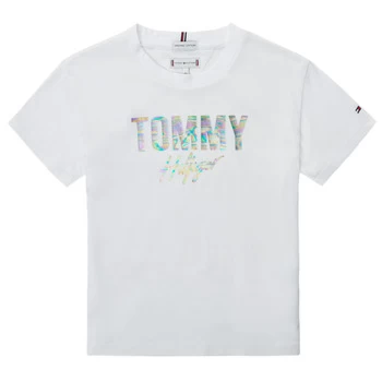 Tommy Hilfiger SAMIA Girls Childrens T shirt in White - Sizes 8 years,10 years,12 years,14 years,16 years