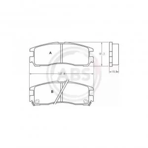 Rear Brake Pad Set A.B.S. 36690