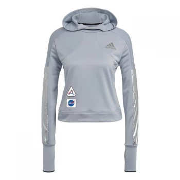 adidas Space Race Hoodie Womens - Halo Silver