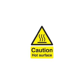 Hot Surface Vinyl Caution Sign - 148 X 210MM