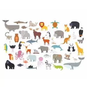 Origin Murals Animal Collection Multi Wall Mural - 3.5 x 2.8m