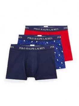 Polo Ralph Lauren 3 Pack Trunks - Blues, Blues, Size XL, Men