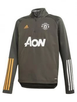 Adidas Youth Manchester United 20/21 Warm Up Top - Green