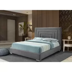 Envisage Trade - Lisso Upholstered Beds - Plush Velvet, Single Size Frame, Steel - Steel