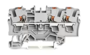 Wago 2204-1301 Terminal Block, Dinrail, 3Ways, 10Awg