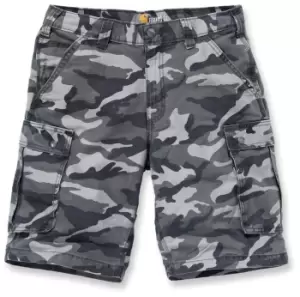 Carhartt Rugged Cargo Camo Shorts, grey, Size 38, grey, Size 38