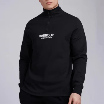 Barbour International Mens Transmission Half-Zip Sweatshirt - Black - XL