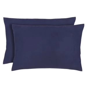 Catherine Lansfield Pair of Non-Iron Housewife Pillowcases - Navy