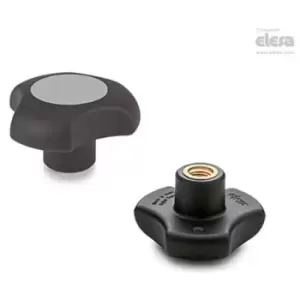 Elesa - Lobe knob-VTT.50-C-B-M10-C3 Grey