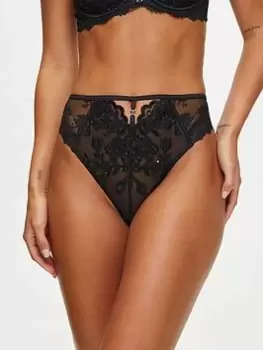 Ann Summers Knickers The Icon High Waisted Brazilian - Black, Size 24, Women