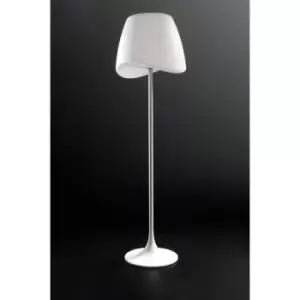 Floor lamp Cool 2 Bulbs cfl Outdoor IP65, matt white / opal white