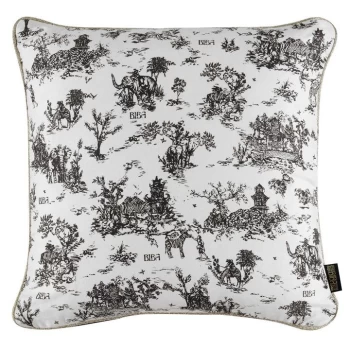 Biba Toile Monochrome Cushion - Toile Mono