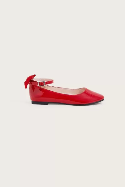 Patent Bow Ballerina Flats