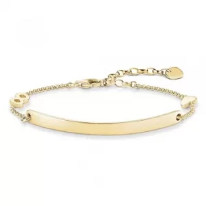 THOMAS SABO Ladies Gold Plated Infinity Heart Love Bridge Bracelet...