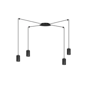 Traker Black Cluster Pendant Ceiling Light 4x GU10