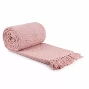 Emma Barclay Honeycomb Throw 90 x 100" Blush