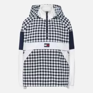 Tommy Jeans Womens Gingham Popover Coat - Twilight Navy/Gingham - L