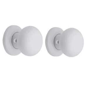 Painted Painted White Internal Round Latch Door knob Set